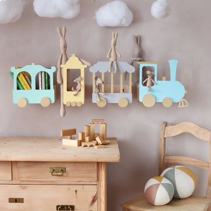 Up Warsaw The Fantasy Express Train Shelf - Pastel Grey