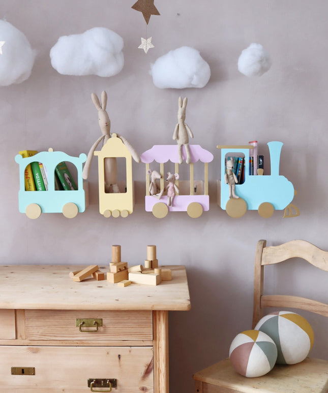 Up Warsaw The Fantasy Express Train Shelf - Pastel Pink