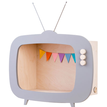Up Warsaw Kids TV Wooden Shelf - Dusty Grey