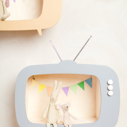 Up Warsaw Kids TV Wooden Shelf - Dusty Grey