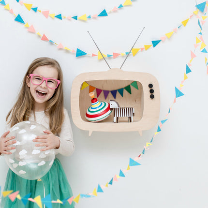 Up Warsaw Kids TV Wooden Shelf - Wooden