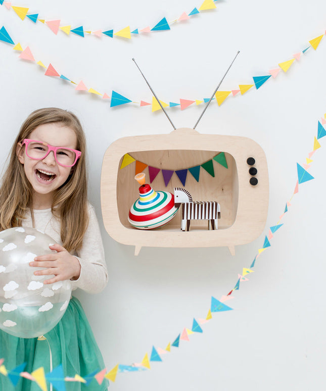 Up Warsaw Kids TV Wooden Shelf - Wooden