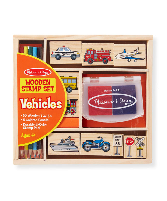 Wooden Stamp Set - Vehicles