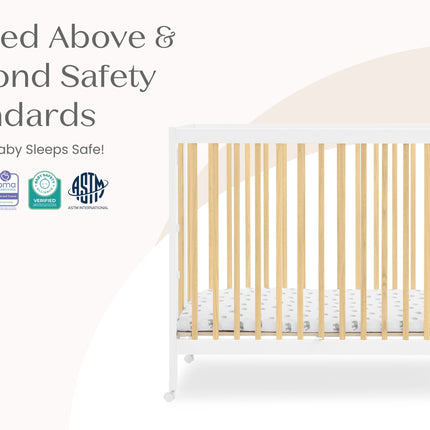 Mia Portable Folding Mini Crib with 1.5-Inch Mattress