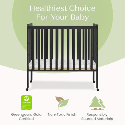 Lee Portable Folding Mini Crib with 1.5-Inch Mattress