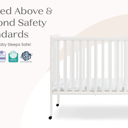 Lee Portable Folding Mini Crib with 1.5-Inch Mattress