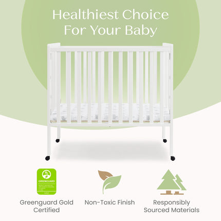 Lee Portable Folding Mini Crib with 1.5-Inch Mattress