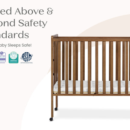 Lee Portable Folding Mini Crib with 1.5-Inch Mattress