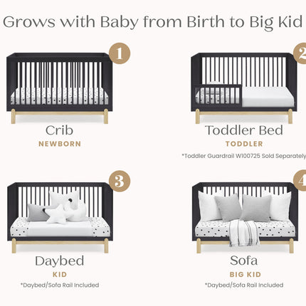 Poppy 4-in-1 Convertible Crib