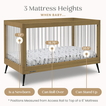 Sloane 4-in-1 Acrylic Convertible Crib