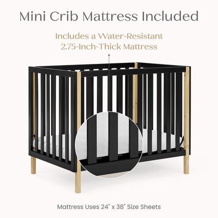 Gio Mini Crib with 2.75-Inch Mattress