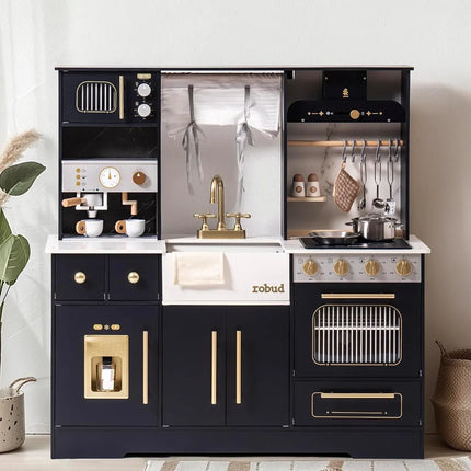 Modern Play Kitchen for Kids - Black