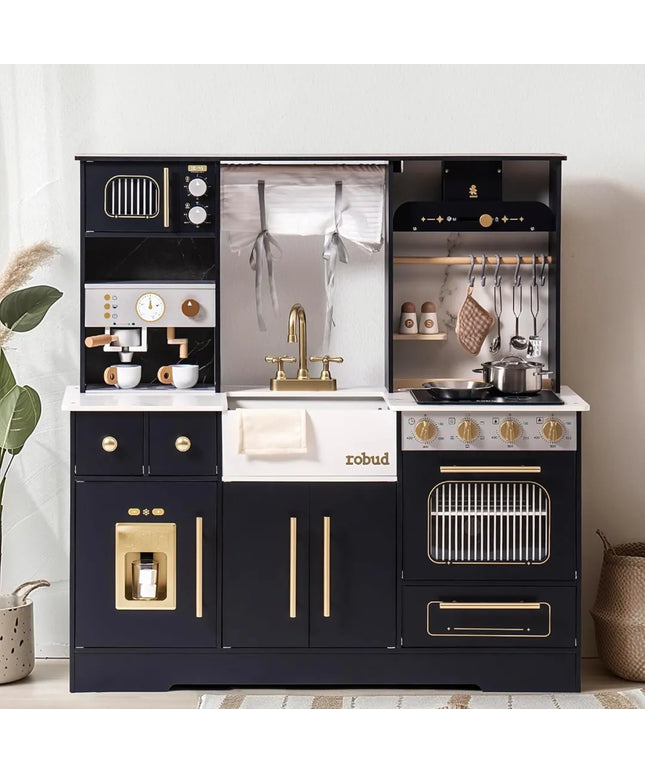 Modern Play Kitchen for Kids - Black