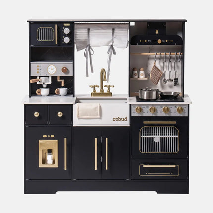 Modern Play Kitchen for Kids - Black