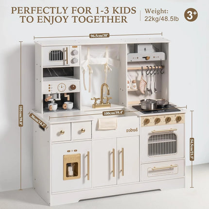Modern Play Kitchen for Kids - White
