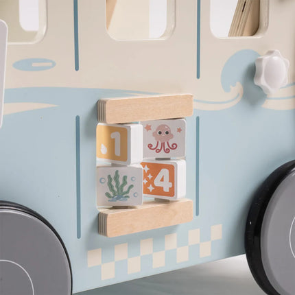 Wooden Baby Push Walker - Vacation Bus