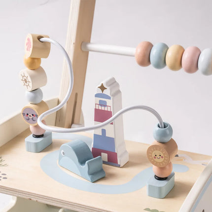 Wooden Baby Push Walker - Vacation Bus