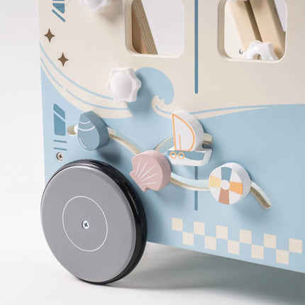 Wooden Baby Push Walker - Vacation Bus