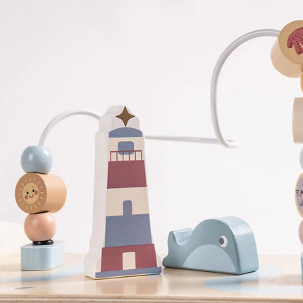 Wooden Baby Push Walker - Vacation Bus