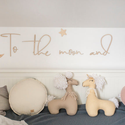 Wooden Wall Sign - To The Moon & Back