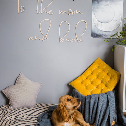 Wooden Wall Sign - To The Moon & Back