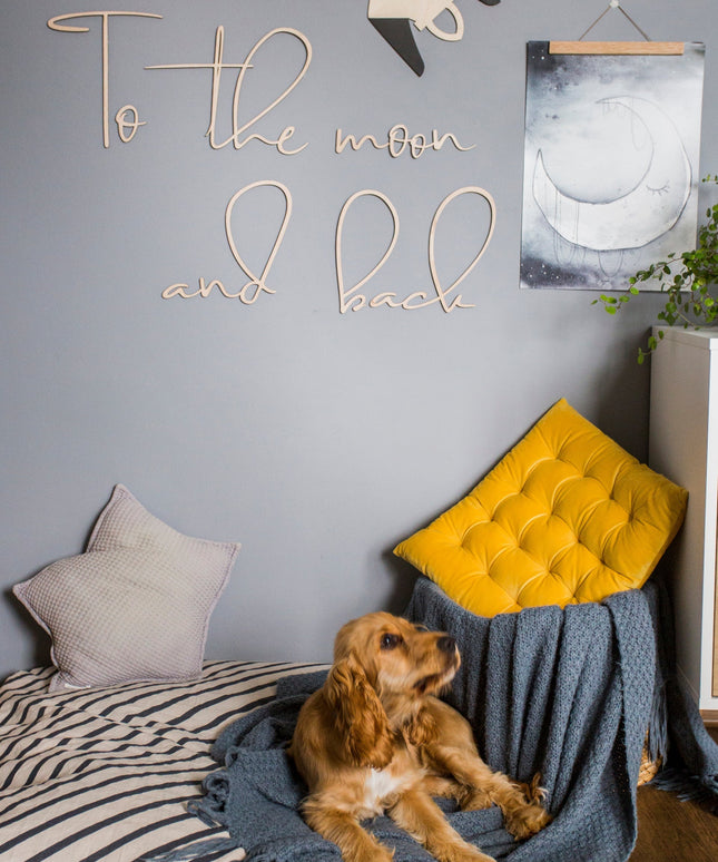 Wooden Wall Sign - To The Moon & Back