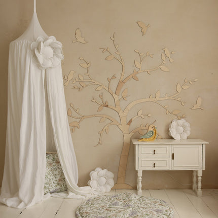 Wooden Wall Tree with Birds