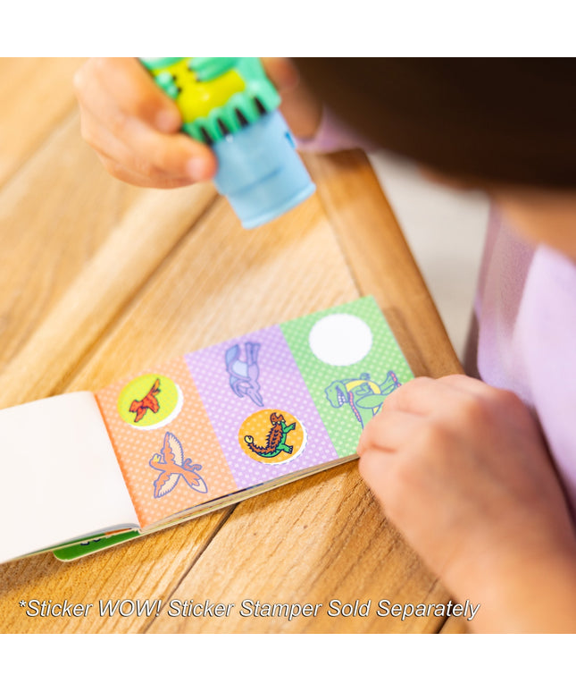 Sticker WOW!® Mini Activity Pad & Refill Stickers - Dinosaur (200+ Stickers, Stamper Not Included)