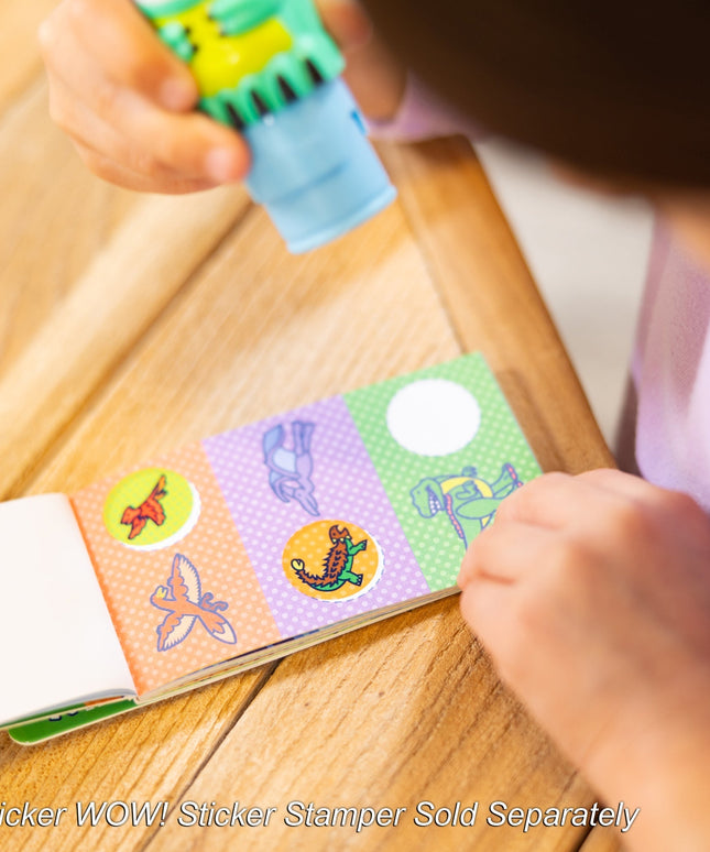 Sticker WOW!® Mini Activity Pad & Refill Stickers - Dinosaur (200+ Stickers, Stamper Not Included)