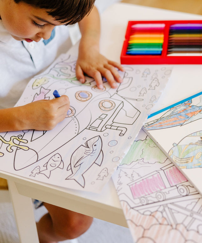 Jumbo Coloring Pad - Vehicles