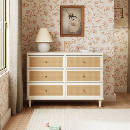 Marin with Cane 6 Drawer Assembled Dresser