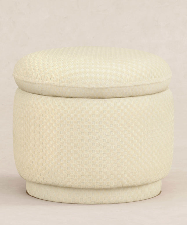 Enoki Storage Ottoman in Velvet Checker