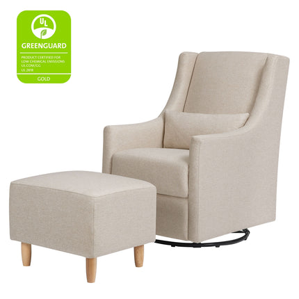Toco Swivel Glider and Ottoman in Eco-Performance Fabric | Water Repellent & Stain Resistant