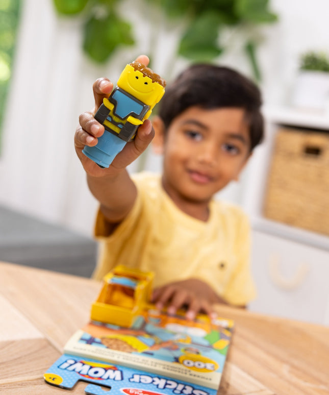 Sticker WOW!™ Bulldozer Bundle: Activity Pad & Sticker Stamper + Mini Activity Pad and 200 Refill Stickers