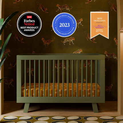 Hudson 3-in-1 Convertible Crib with Toddler Bed Conversion Kit