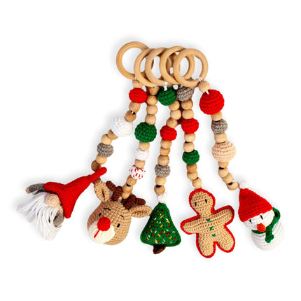 Montessori Baby Gym & Hanging Toys Set | Wooden Play Gym for Babies