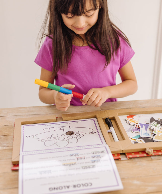 Natural Play: Play, Draw, Create Reusable Drawing & Magnet Kit – Dinosaurs