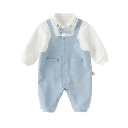 Baby Boys Cotton Blue Indoor Romper