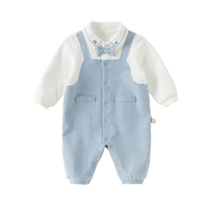Baby Boys Cotton Blue Indoor Romper