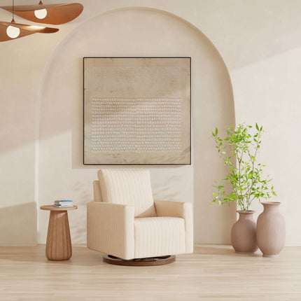 Poe Channeled Swivel Glider in Eco-Performance Fabric | Water Repellent & Stain Resistant
