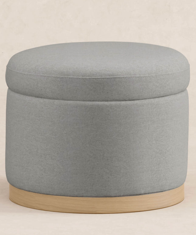 Naka Storage Ottoman in Eco-Performance Fabric | Water Repellent & Stain Resistant