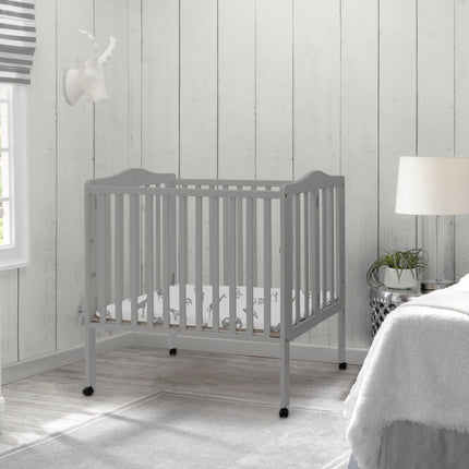 Folding Portable Mini Baby Crib with 1.5-inch Mattress