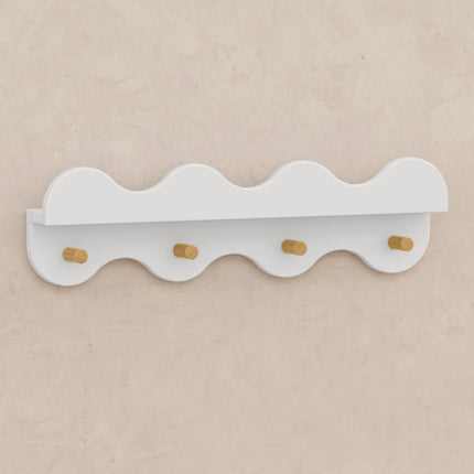 Lido Wave Bookshelf with Hooks