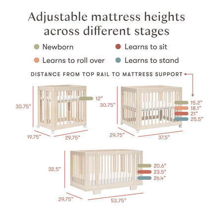 Yuzu 8-in-1 Convertible Crib with All-Stages® Conversion Kits