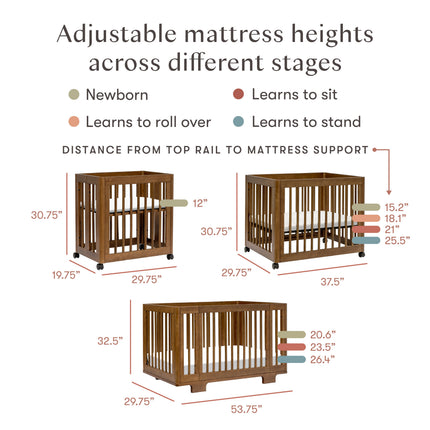 Yuzu 8-in-1 Convertible Crib with All-Stages® Conversion Kits
