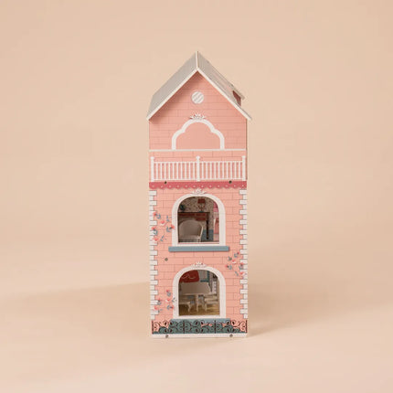 Wooden Dollhouse for Kids Girls with Furniture