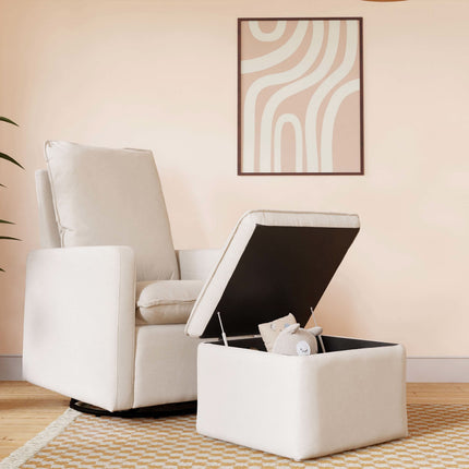 Cali Storage Ottoman in Eco-Performance Fabric | Water Repellent & Stain Resistant