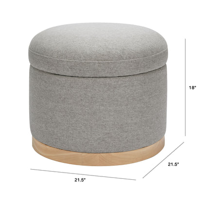 Naka Storage Ottoman in Eco-Performance Fabric | Water Repellent & Stain Resistant