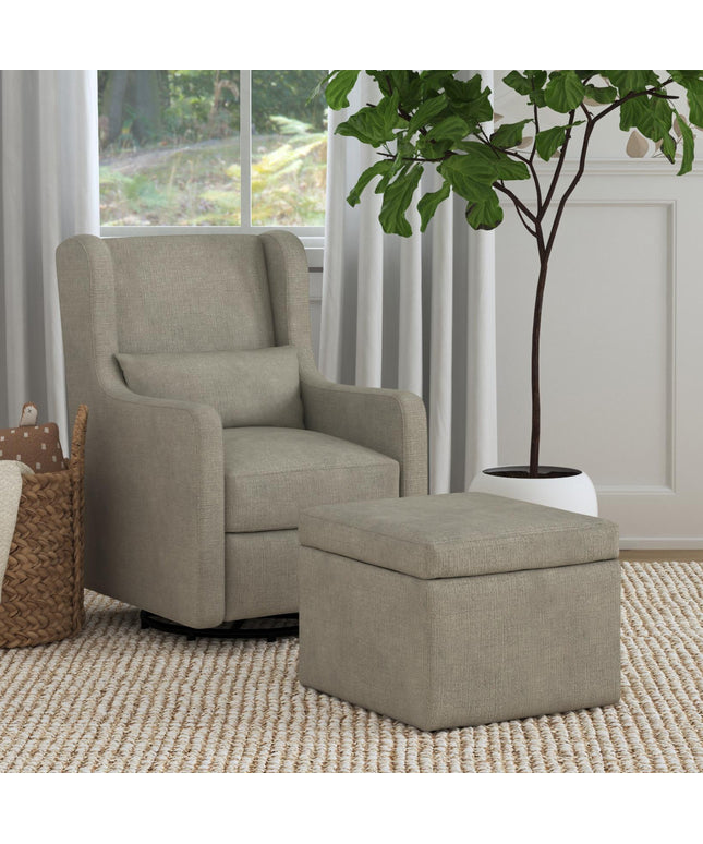Adrian Swivel Glider with Storage Ottoman | Water Repellent & Stain Resistant fabric