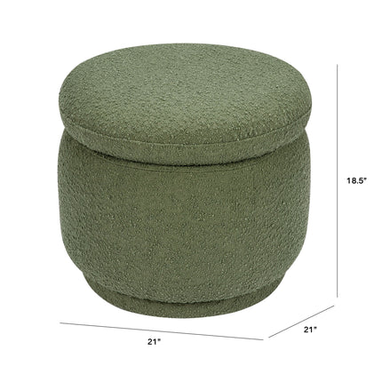 Enoki Storage Ottoman in Boucle